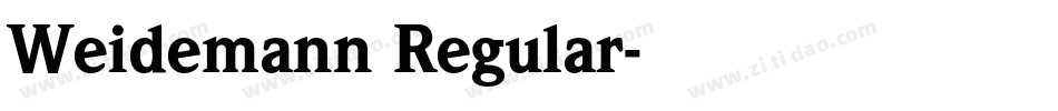 Weidemann Regular字体转换
